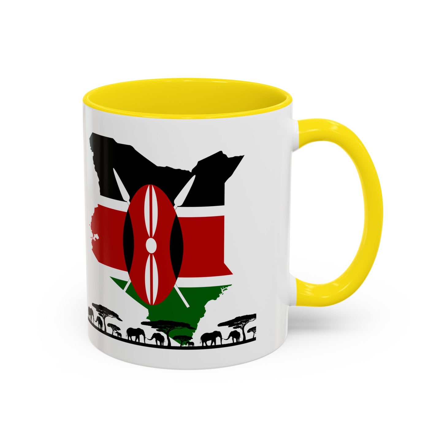 Kenyan Flag Ceramic Coffee Mug - 11oz or 15oz
