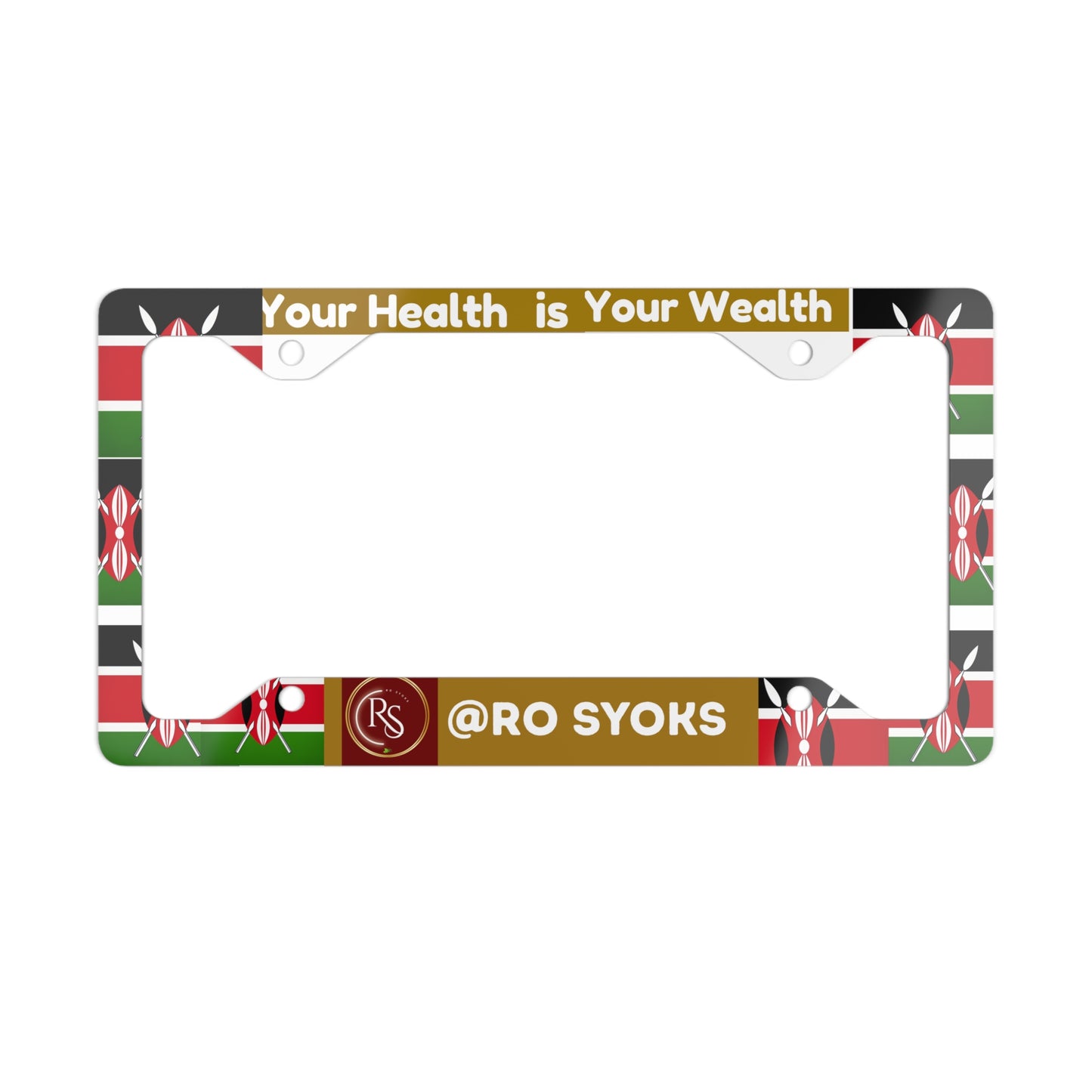GMC Compliant Version Title: Custom Aluminum License Plate Frame - White