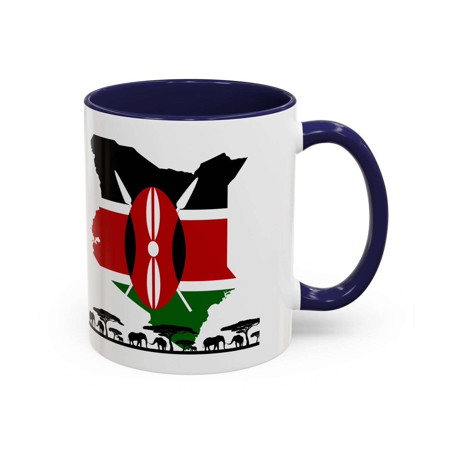 Kenyan Flag Ceramic Coffee Mug - 11oz or 15oz