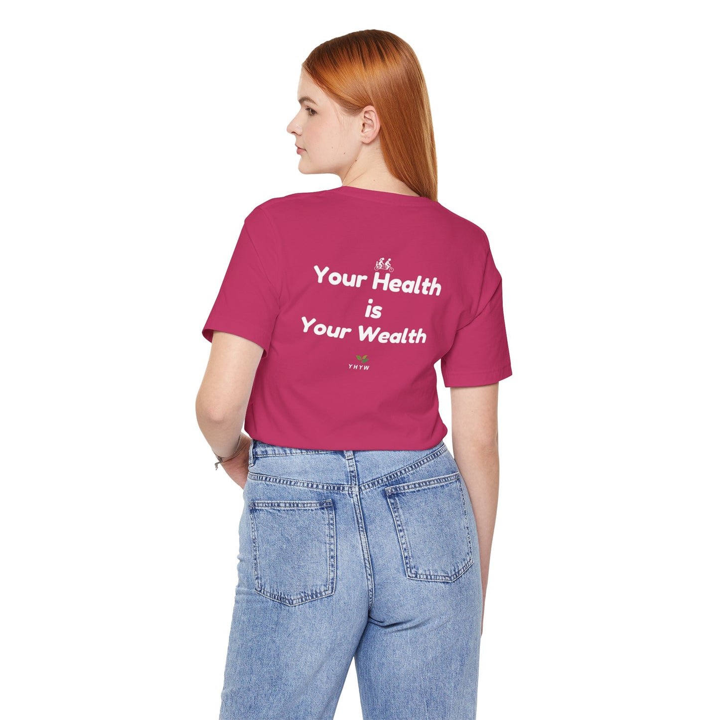 Bella + Canvas 3001 Unisex Jersey Short-Sleeve T-Shirt - "Your Health is Your Wealth"