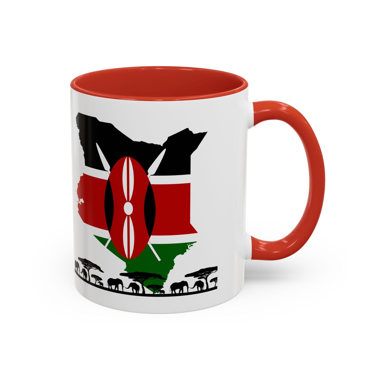 Kenyan Flag Ceramic Coffee Mug - 11oz or 15oz