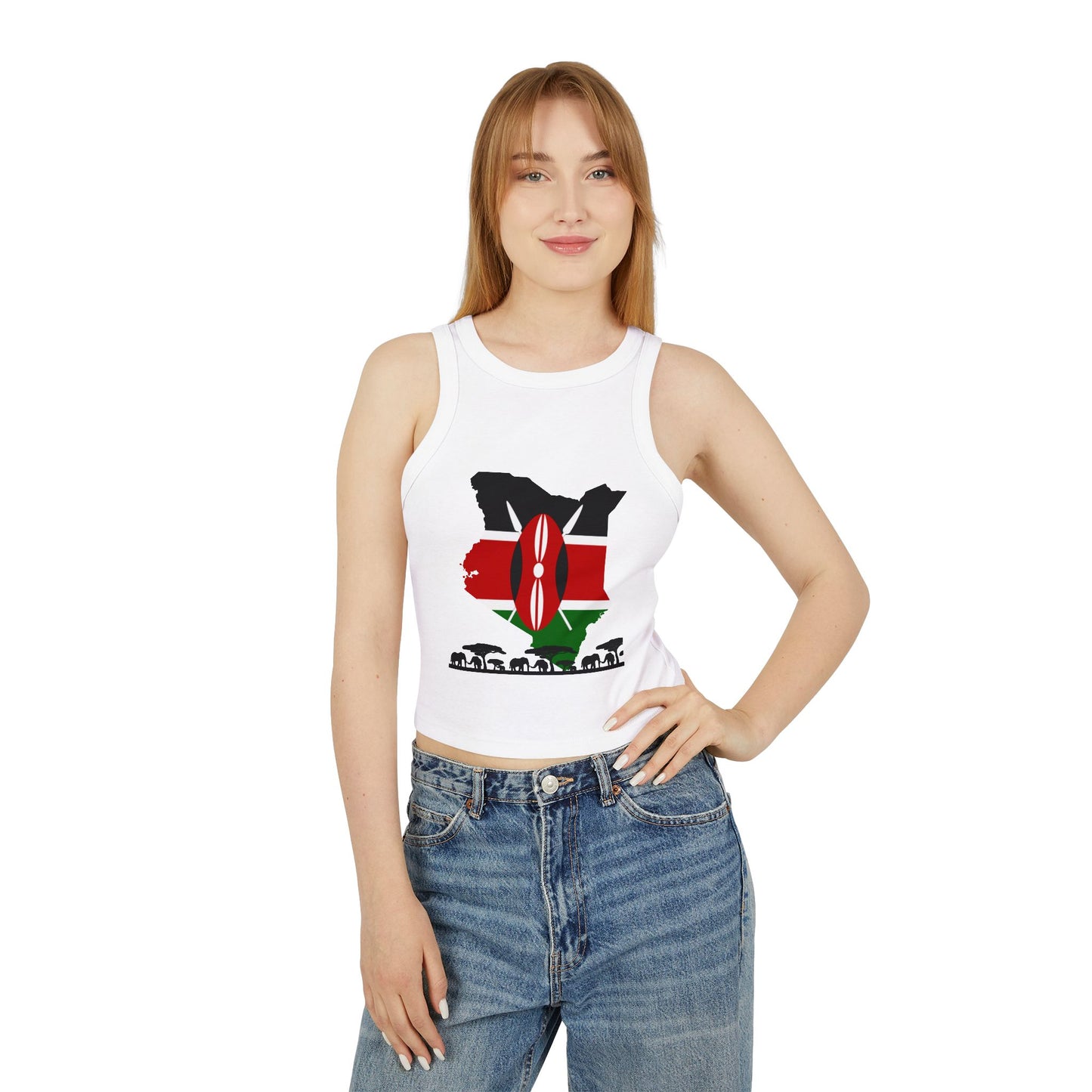 Bella+Canvas 1019 Women's Cropped Racerback Tank Top