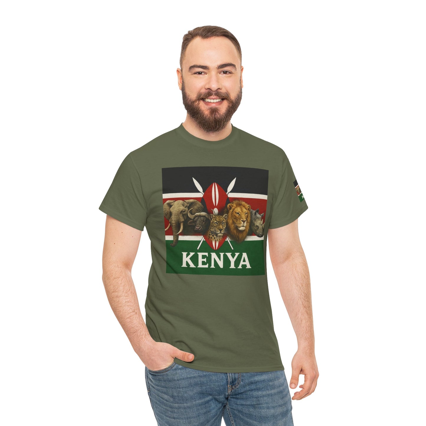Gildan 5000 Unisex Kenya Flag T-Shirt