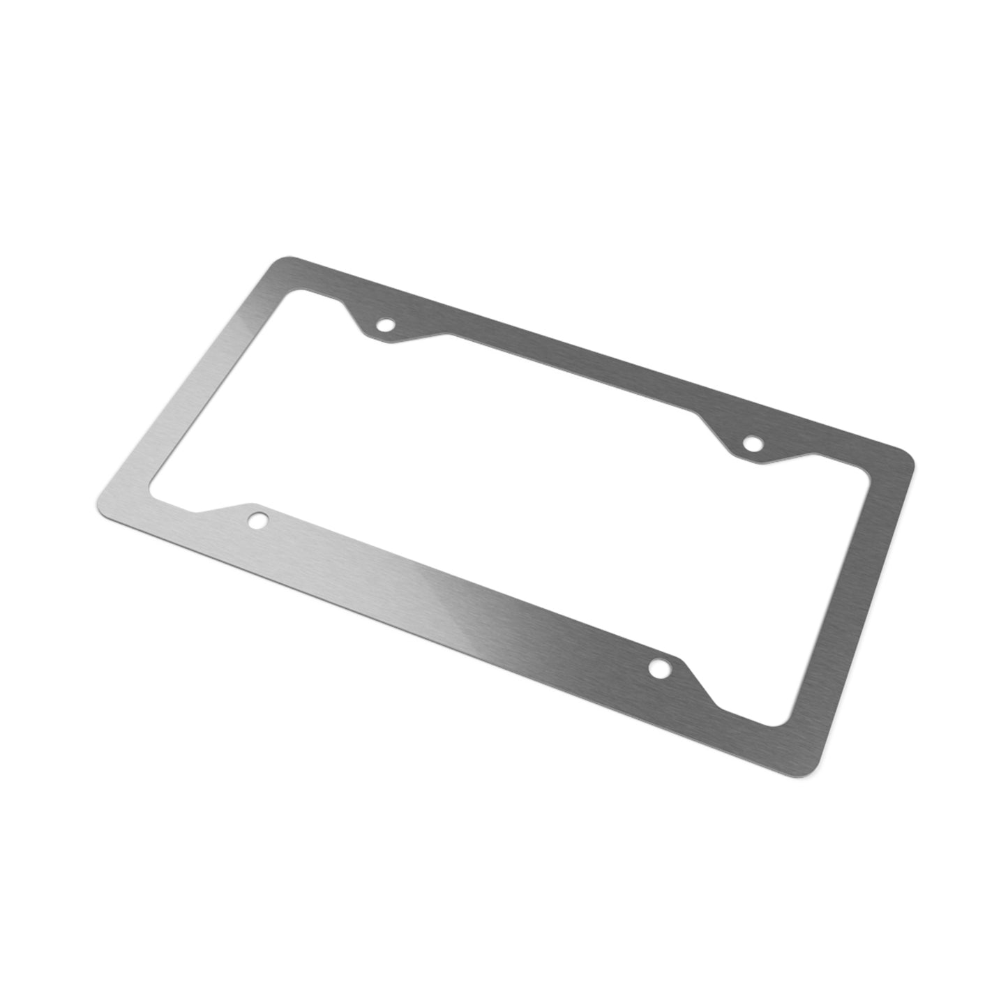 GMC Compliant Version Title: Custom Aluminum License Plate Frame - White