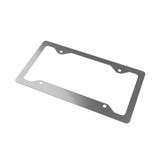 GMC Compliant Version Title: Custom Aluminum License Plate Frame - White