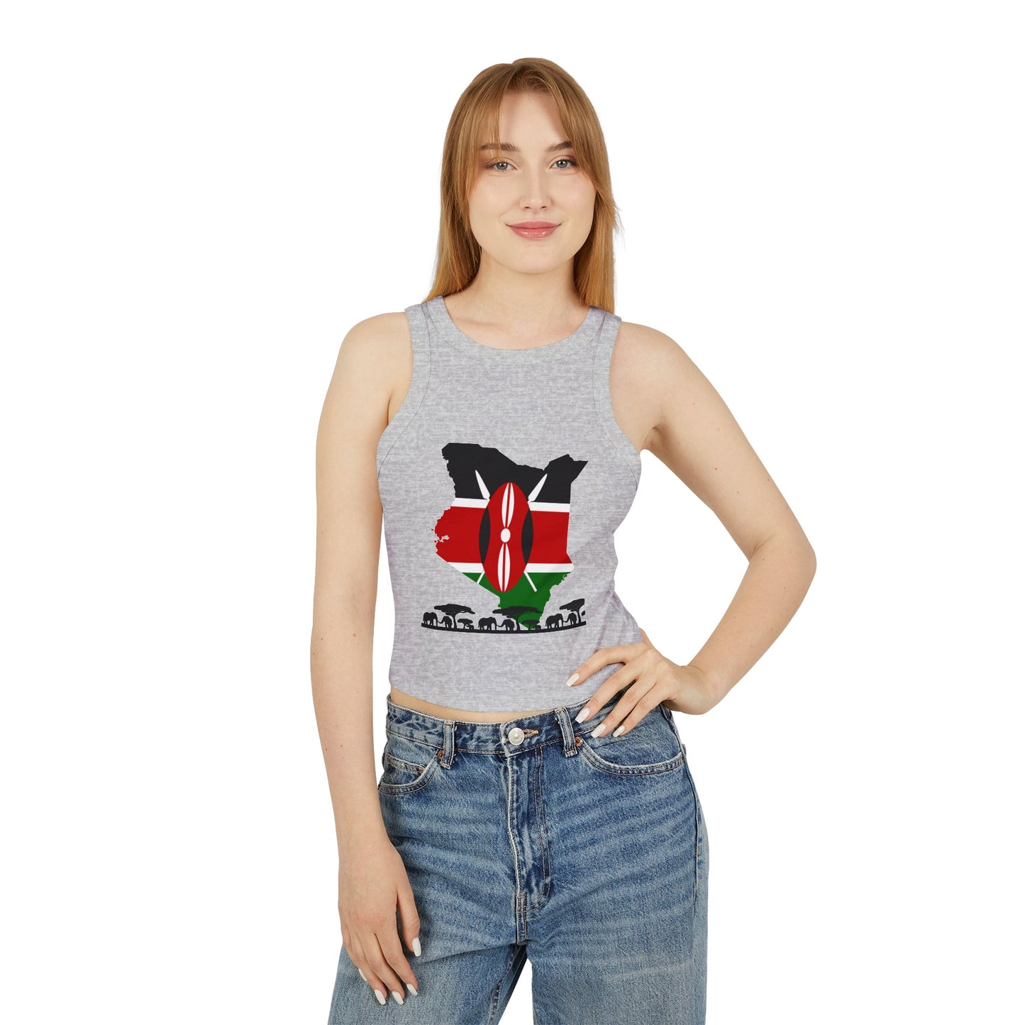 Bella+Canvas 1019 Women's Cropped Racerback Tank Top